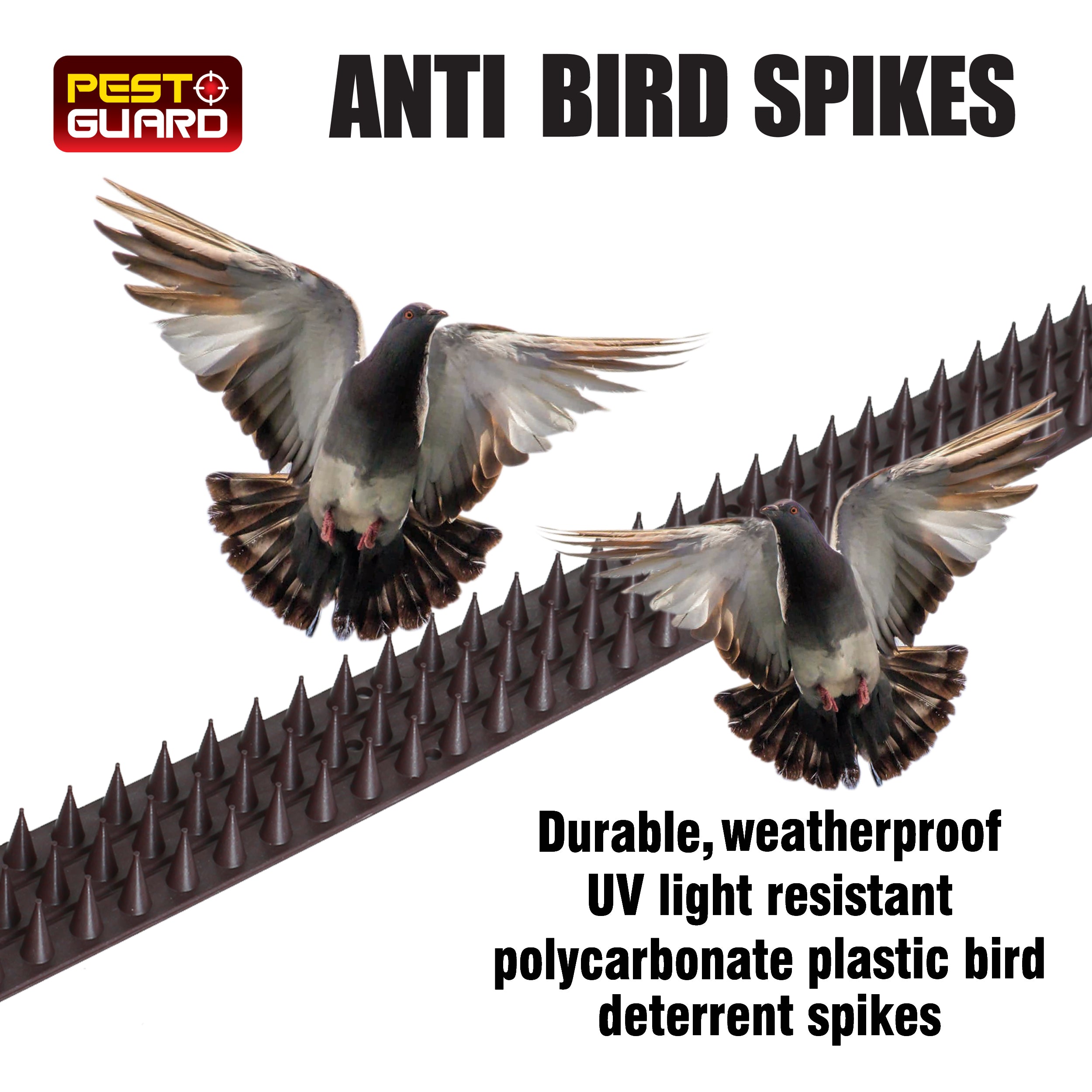 Wall Fence Anti Bird Spikes Climb Defender Burglars Cats Repellent Deterrent 5M