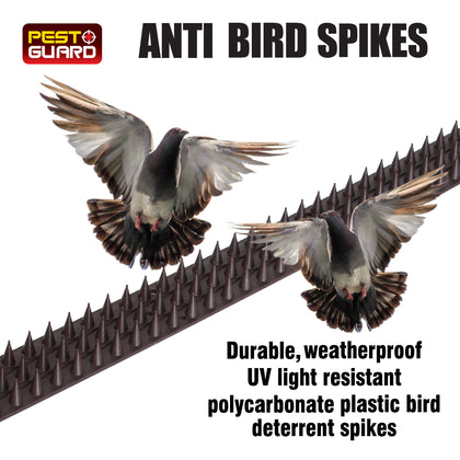 Wall Fence Anti Bird Spikes Climb Defender Burglars Cats Repellent Deterrent 5M