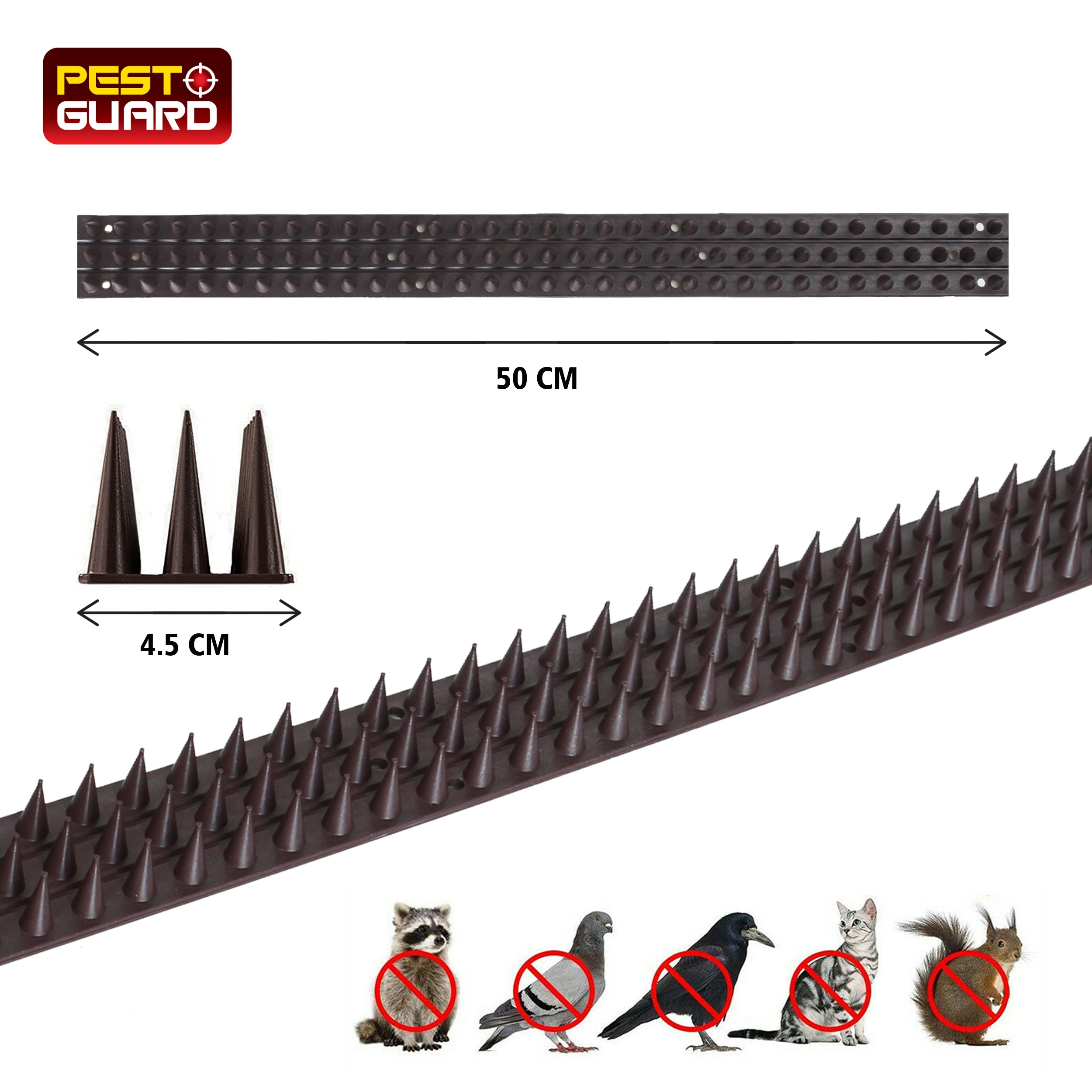 Wall Fence Anti Bird Spikes Climb Defender Burglars Cats Repellent Deterrent 5M