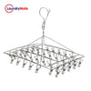 40 Thickened Clip Laundry Sock Underwear Hanger Airer Dryer Rack Stainless Steel