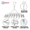 40 Thickened Clip Laundry Sock Underwear Hanger Airer Dryer Rack Stainless Steel