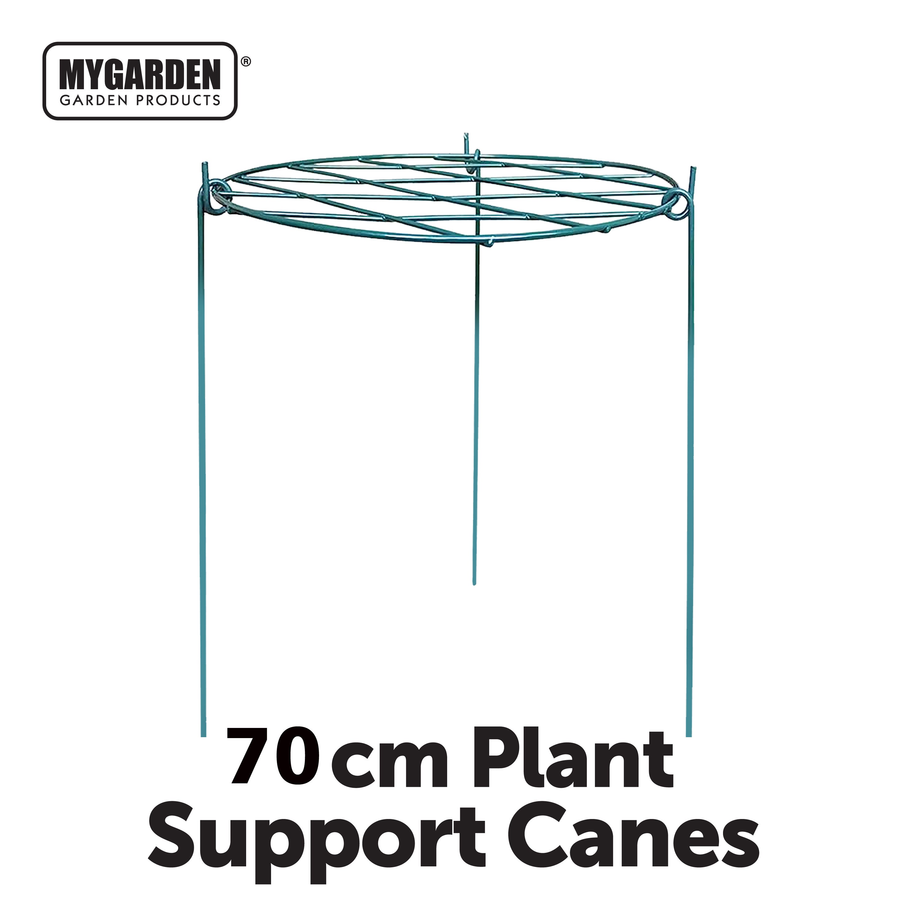 Garden Plant Support Stakes Frame Cage Wire Grow Through Hoops Canes Herbaceous