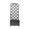 Grey Wooden Planter Lattice Trellis Flowerpot Plant Box Support Garden Patio