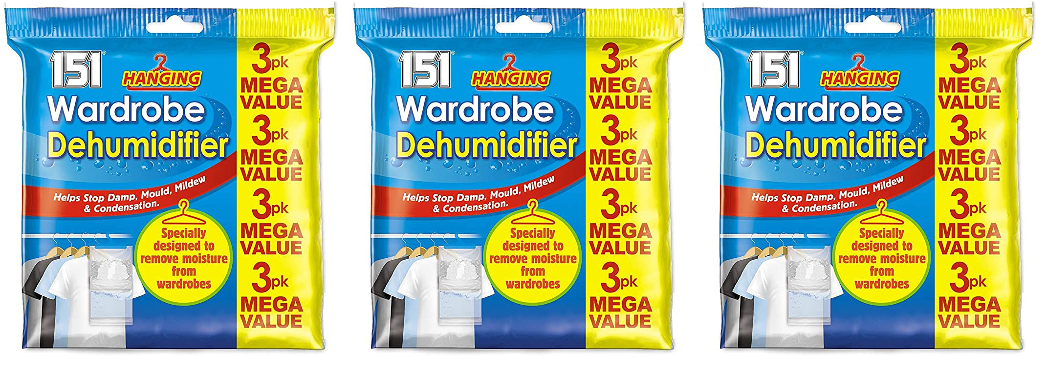 Hanging Wardrobe Dehumidifier Stop Damp Anti Mould Mildew Moisture Condensation