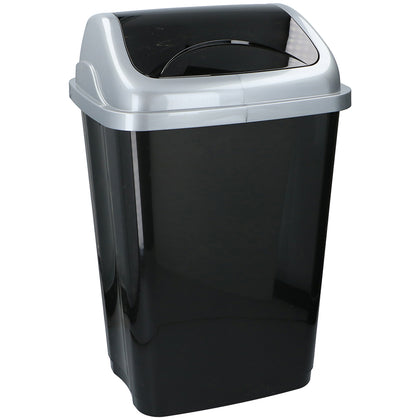 26L Plastic Flip Top Swing Lid Waste Bin Garbage Rubbish Kitchen Dustbin Home