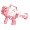 Kids Automatic Electric Rocket Bazooka Bubble Shooter Blower Machine Gun Party