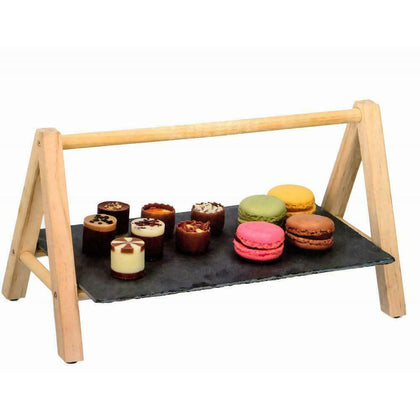 Wooden Slate Snack Cup Cake Stand Shop Stall Display Wedding Afternoon Tea Bday