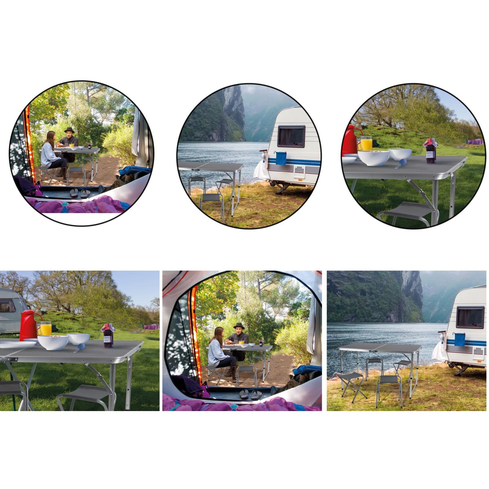 5pc Camp Active Folding Camping Table 4 Chairs Set Picnic Outdoor Portable Kit