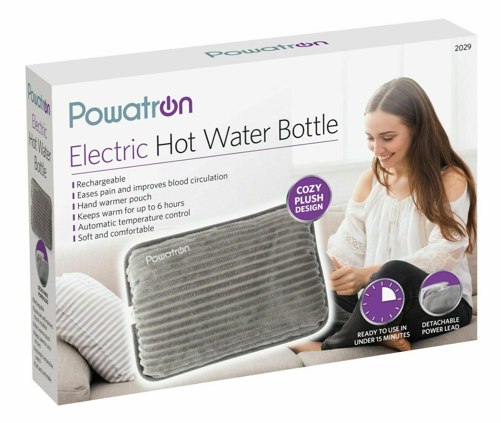 Rechargeable Electric Hot Water Bottle Bed Warmer Heat Pad Cheaper Than a Kettle