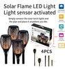 Solar Flickering LED Flame Light Garden Outdoor Sensor IP65 Post Stake Dancing