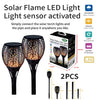 Solar Flickering LED Flame Light Garden Outdoor Sensor IP65 Post Stake Dancing