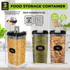 Food Storage Containers Set Plastic Kitchen Jars Clip Airtight Lids Locking