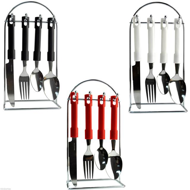 24 Piece Stainless Steel Cutlery Set Forks Spoons Teaspoons 6 People