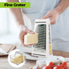 2-Way Food Grater with Storage Measuring Box Container Cheese Veg Shredder