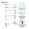 Foldable Clothes Airer 3 Tier Horse Drying Rack Stand Laundry Washing Drier Line