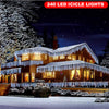 Christmas Xmas Bright LED Snowing Icicle Lights Indoor Outdoor House Tree White