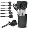 8 Piece Kitchen Utensil Set Spaghetti Server Ladle Solid Slotted Spoon Basket