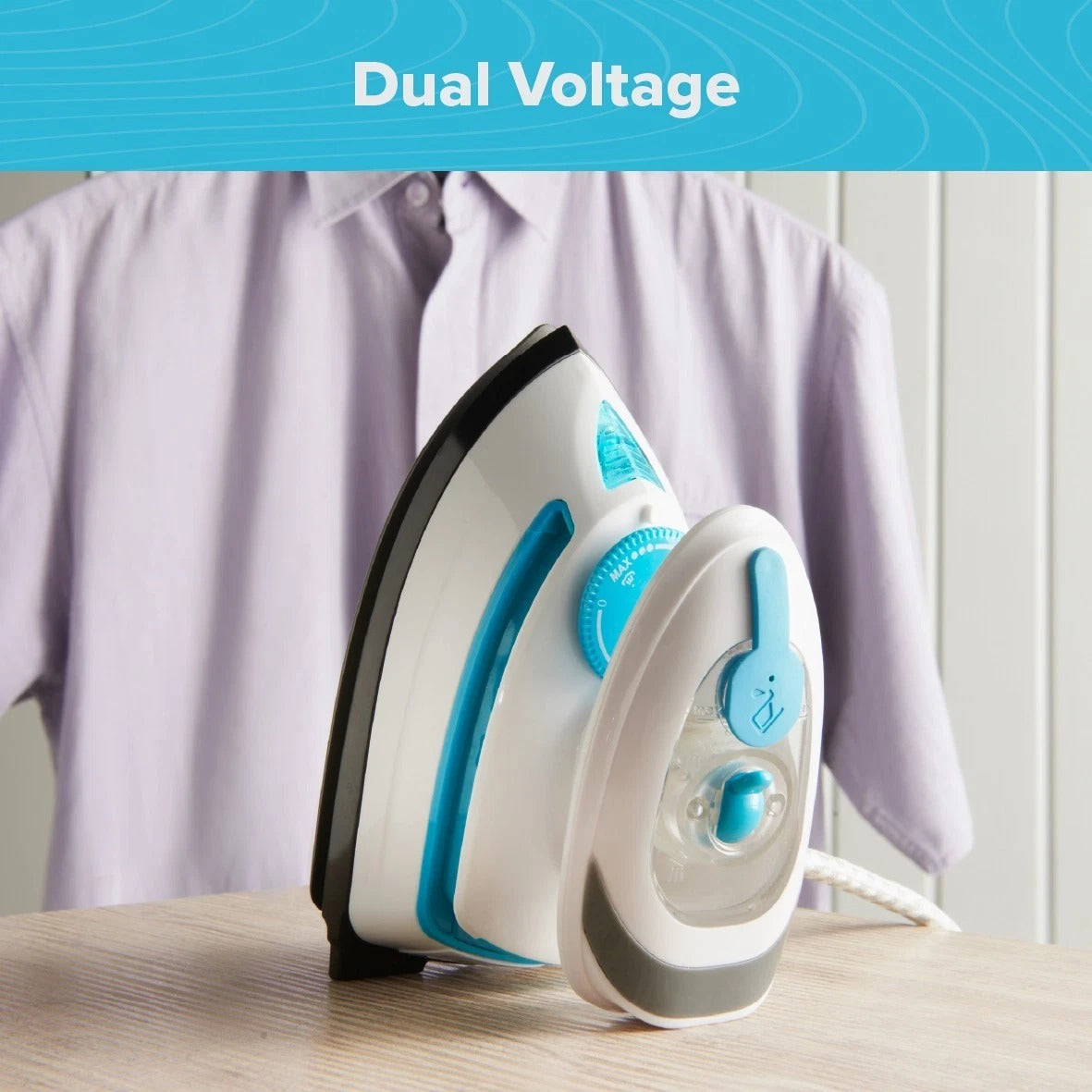 Quest Mini Travel Iron Steam Travel Iron Temperature Control 408W NonStick Plate