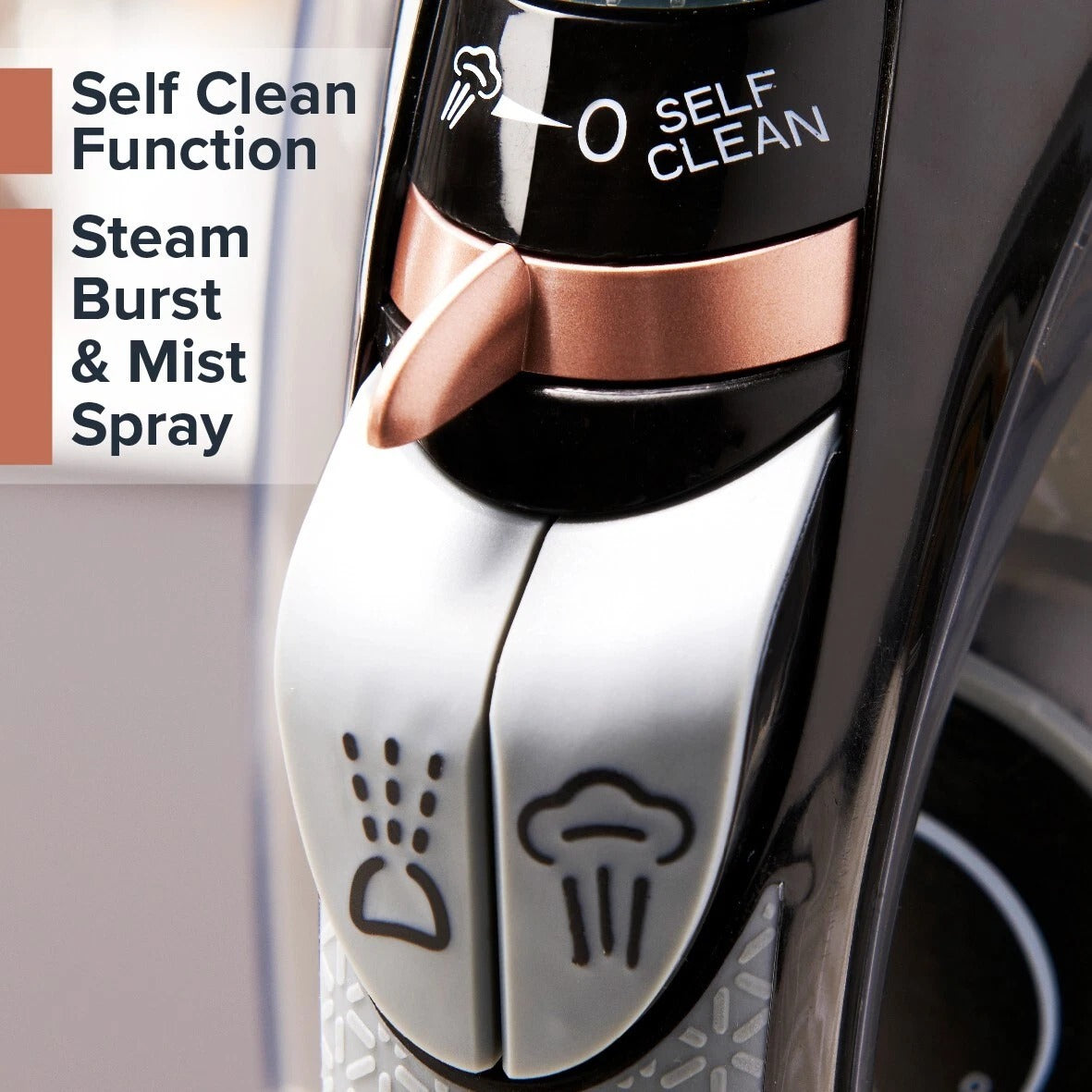 2400W Cordless Steam Iron Ceramic Soleplate Self-Cleaning Anti-Drip Design Tank