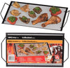 2x Large BBQ Barbecue Tray Rack Frying Grill Grid Party Kitchen Catering Metal