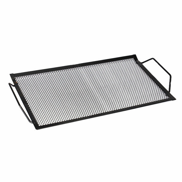 2x Large BBQ Barbecue Tray Rack Frying Grill Grid Party Kitchen Catering Metal