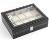 Mens 6 10 12 Grids PU Leather Watch Display Case Collection Storage Holder Box