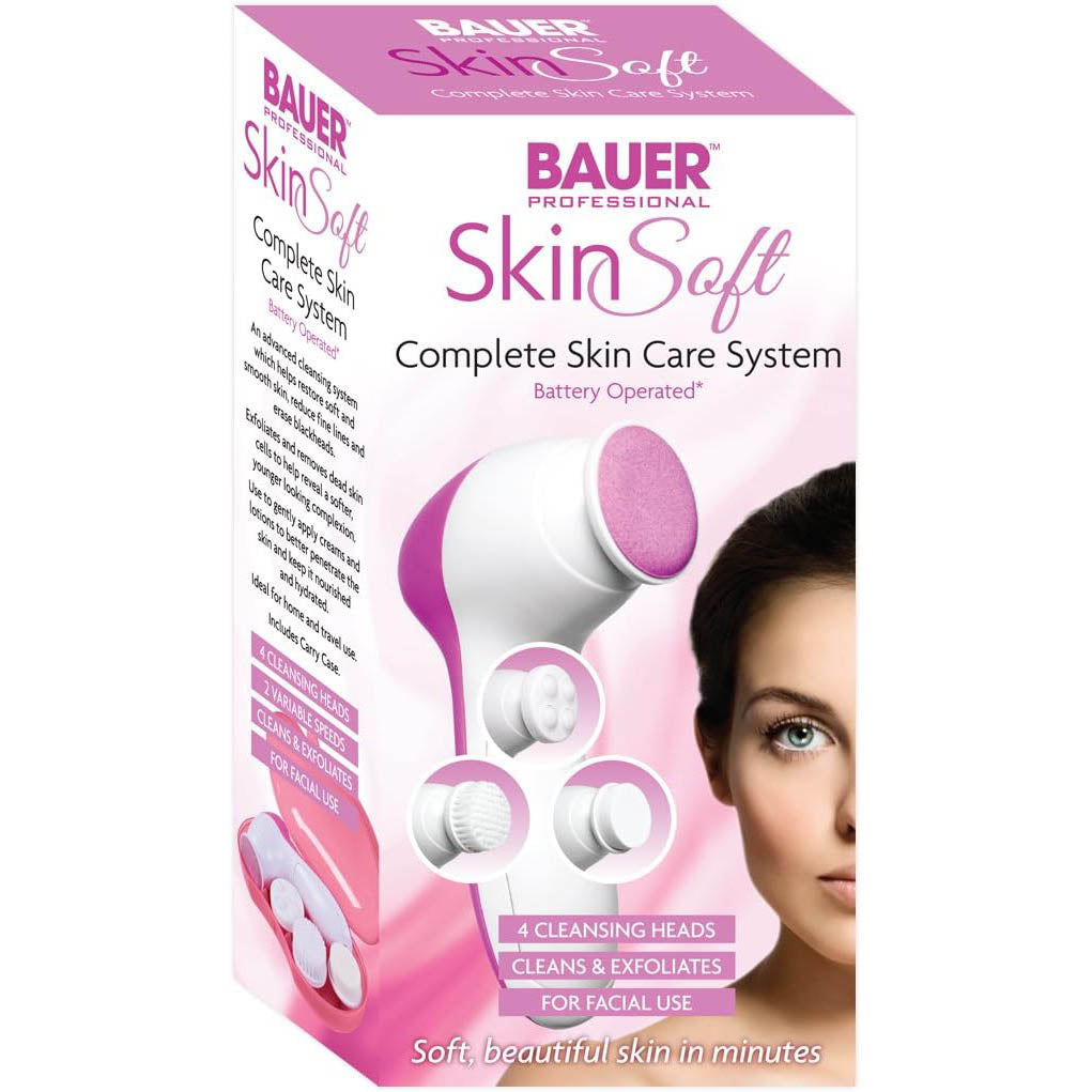 Bauer New Professional Complete Skin Care System Silicone Facial Cleansing Brush