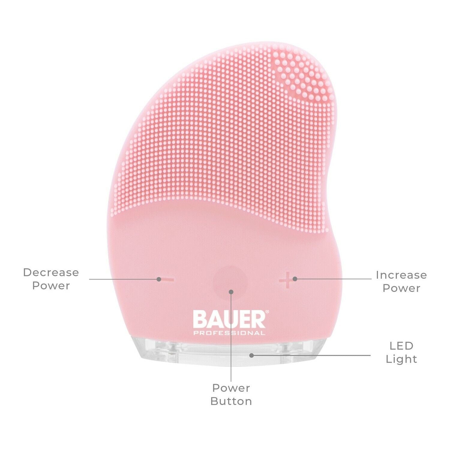 Bauer Facial Cleansing Brush Adjustable Vibrating Speed Settings Waterproof