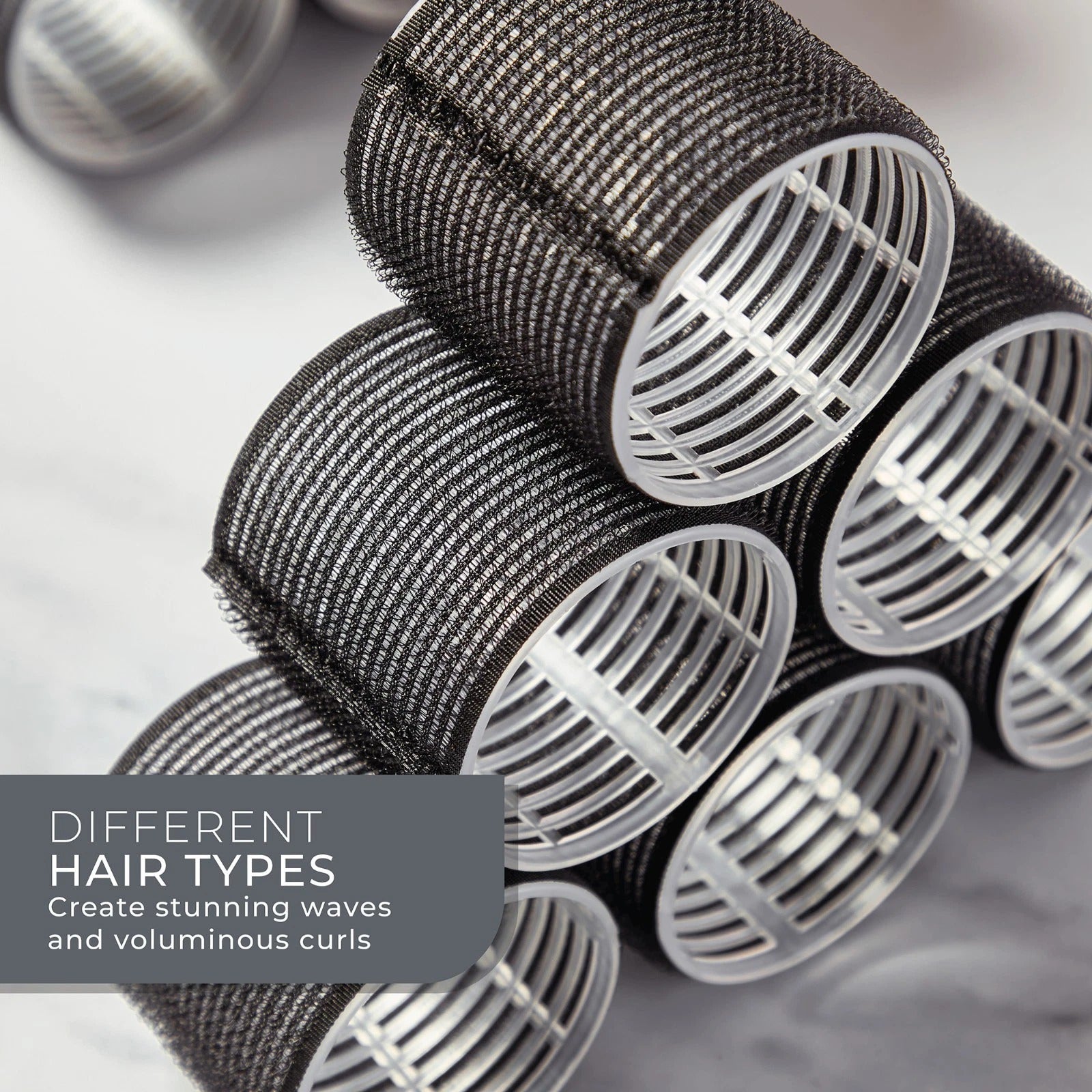 Bauer Volume & Curl Set 24PC Hair Rollers with 12 Creaseless Clips Storage Bag