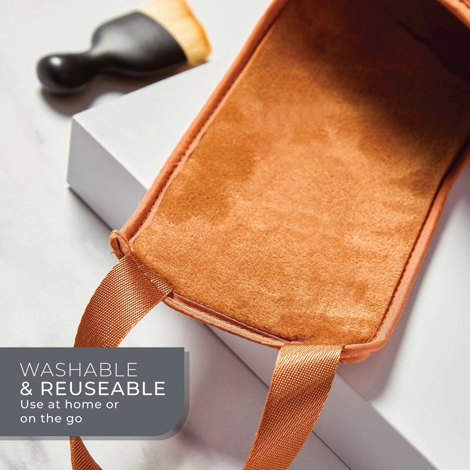 Bauer 6pc Self Tan Accessories Set Face & Body Applicator Mitts Brush Glove Bag