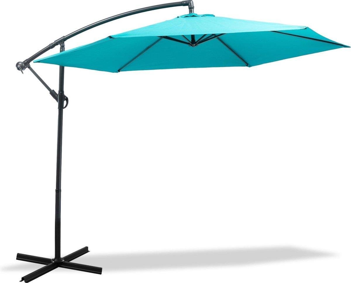 3M Hanging Garden Parasol Sunshade Banana Patio Umbrella Crank Tilt Cantilever