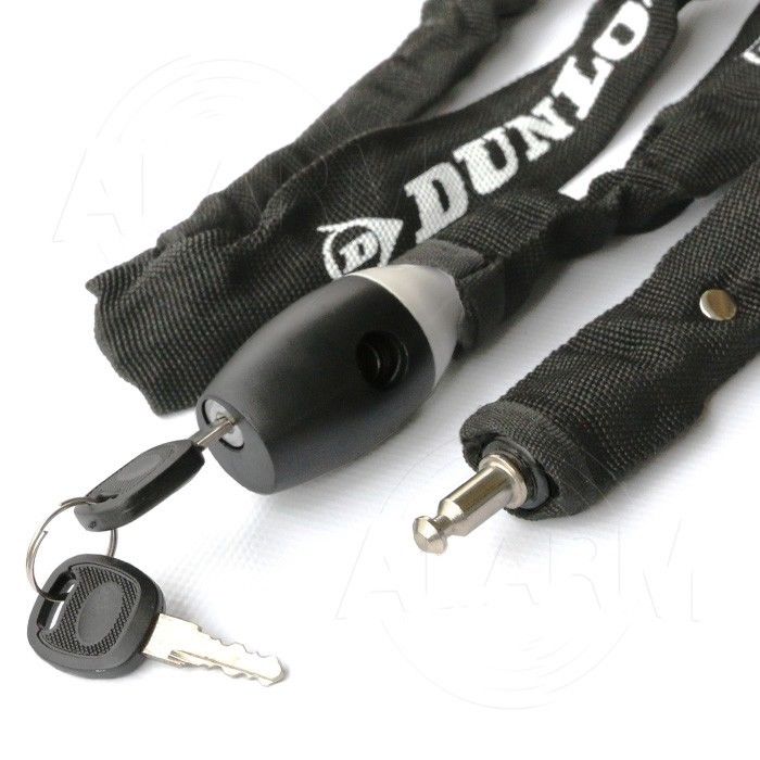 DUNLOP Bike Chain Lock Bicycle Motorcycle Scooter Antitheft 120cm + 2 Keys