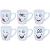 6Pcs Smiley Face Tea Coffee Mug Soup Cup Smile faces Birthday Present Gift Idea