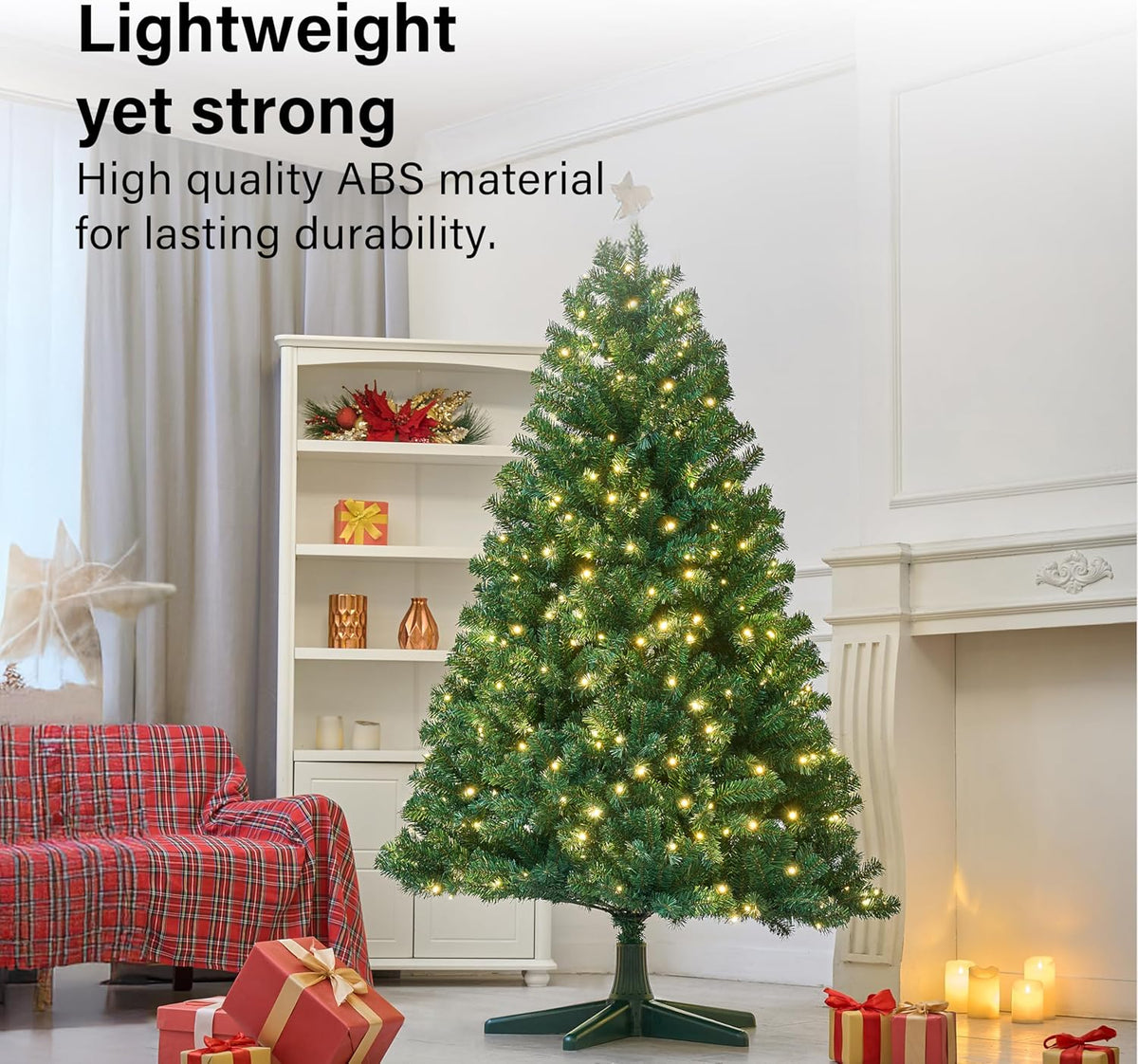 360° Rotating Christmas Tree Stand Revolving Artificial Christmas Base Holder
