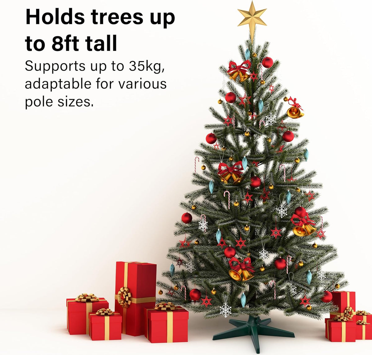 360° Rotating Christmas Tree Stand Revolving Artificial Christmas Base Holder