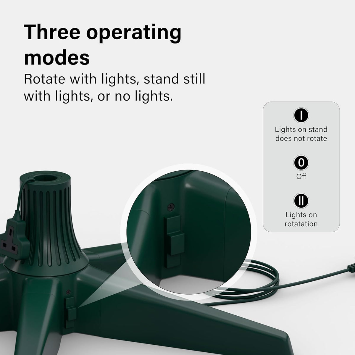 360° Rotating Christmas Tree Stand Revolving Artificial Christmas Base Holder