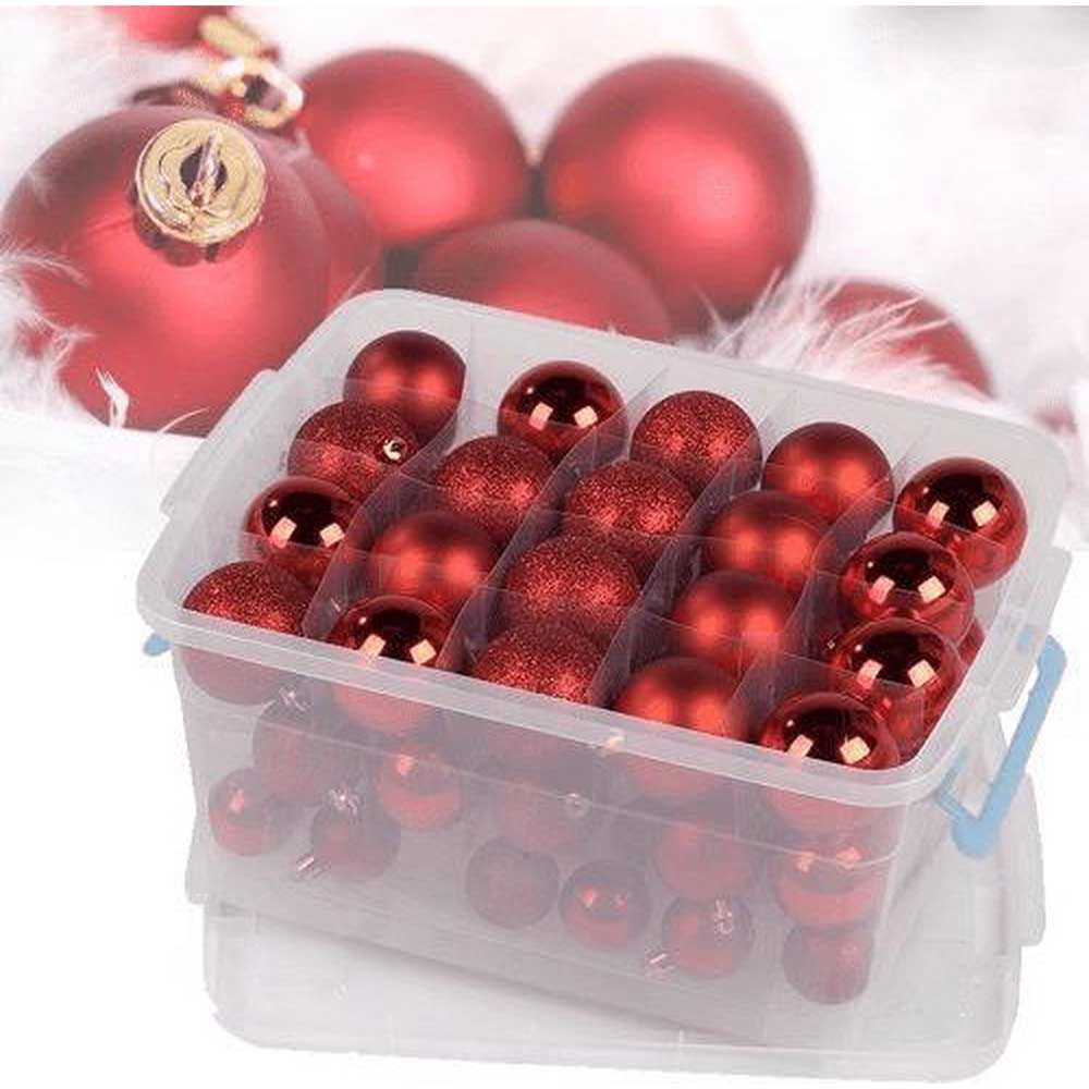 100pcs Christmas Decor Baubles Tree Xmas Balls Party Wedding Ornament Size 3/4/6