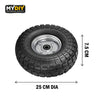 Wheelbarrow Wheel 25cm Pneumatic Rubber Tyre Replacement 120kg Load Anti Slip