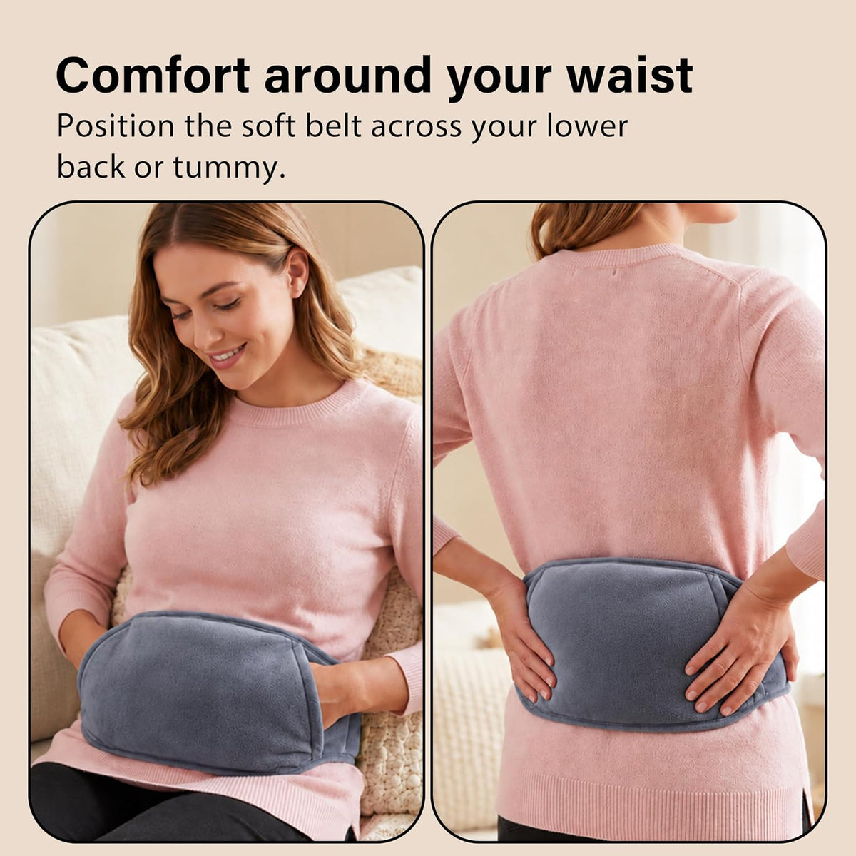Rechargeable Electric Hot Water Bottle with Belt & Glove Bag Heat Pad Warmer