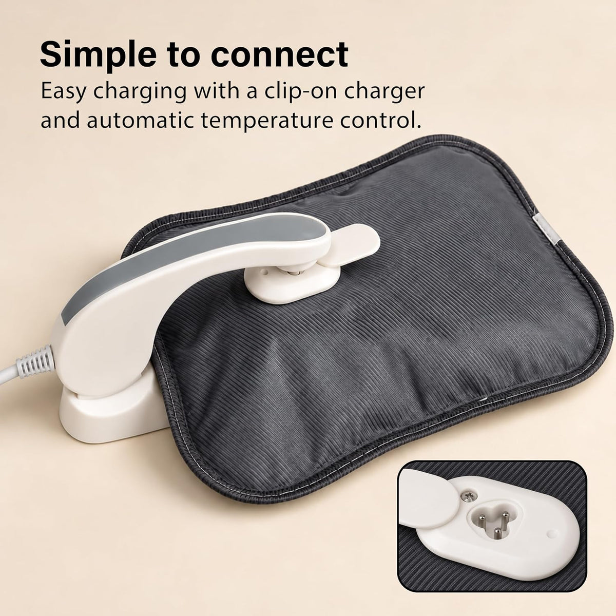 Rechargeable Electric Hot Water Bottle with Belt & Glove Bag Heat Pad Warmer