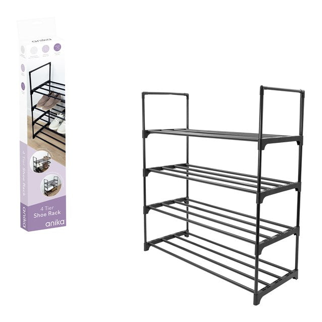 4 & 10 Tier Shoe Rack Organiser Heavy Duty Metal Frame Multi Shelf Storage Stand