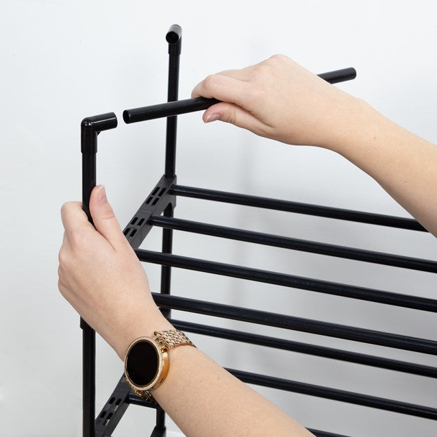 4 & 10 Tier Shoe Rack Organiser Heavy Duty Metal Frame Multi Shelf Storage Stand