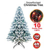 Luxury Snow Flocked Christmas Tree Candy Cane Lights Branches Stand Xmas 4ft/5ft