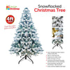 Luxury Snow Flocked Christmas Tree Candy Cane Lights Branches Stand Xmas 4ft/5ft