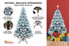 Luxury Snow Flocked Christmas Tree Candy Cane Lights Branches Stand Xmas 4ft/5ft