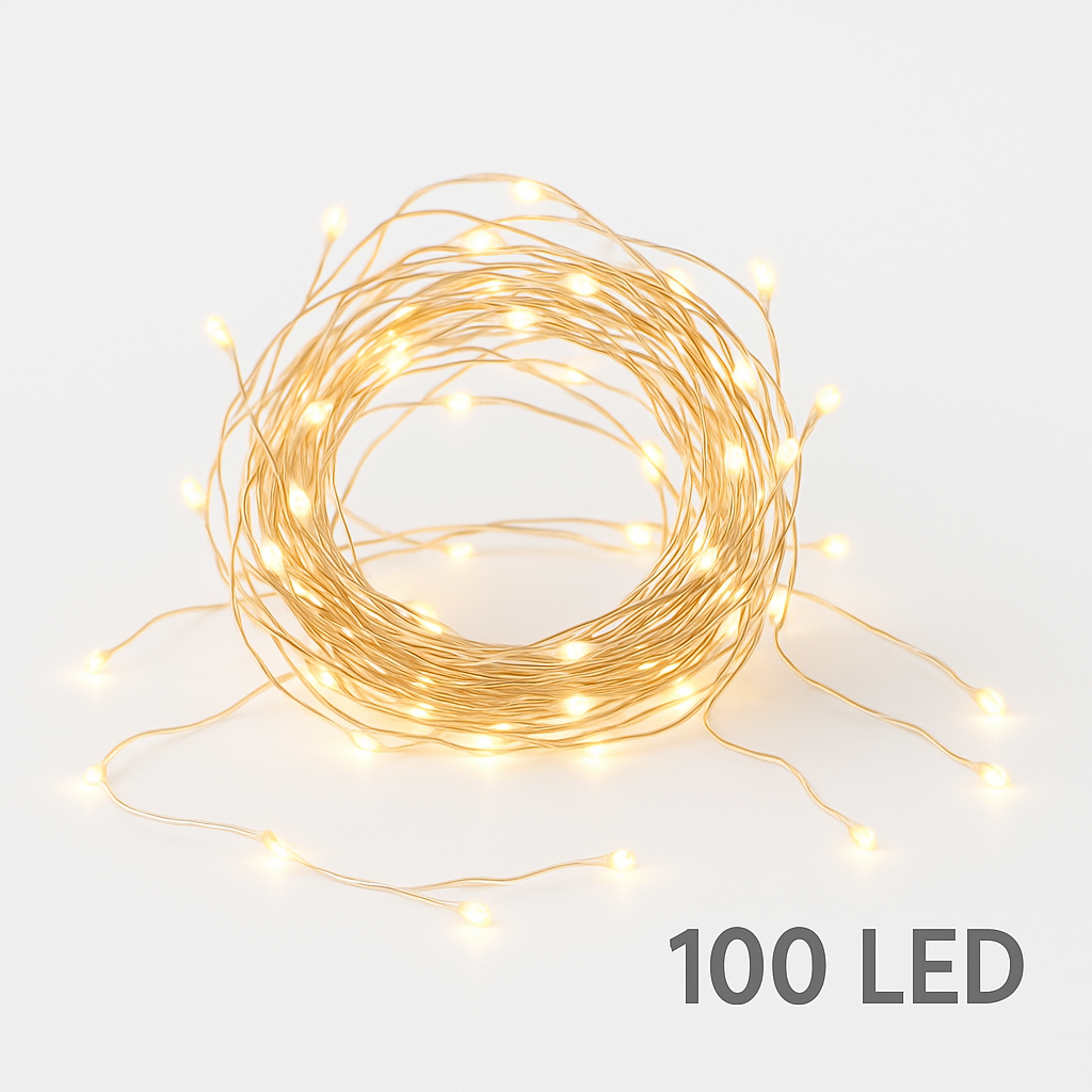 100 LED Fairy Garden Lights String Outdoor Party Wedding Home Decor