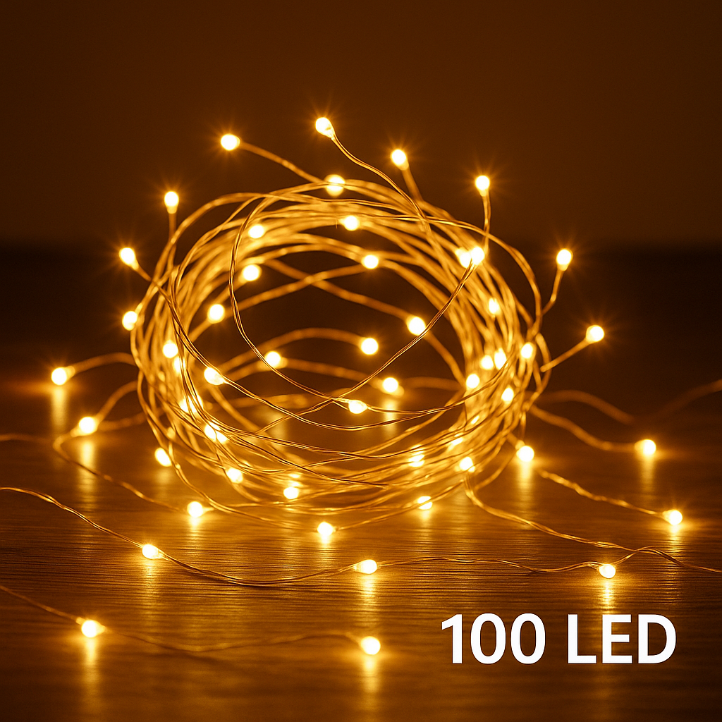100 LED Fairy Garden Lights String Outdoor Party Wedding Home Decor