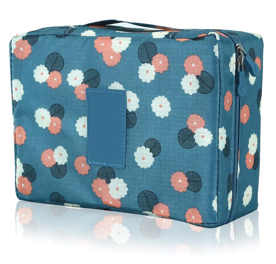 Expandable Make Up Bag Travel Hanging Wash Bag Toiletry Flower Pouch Airport