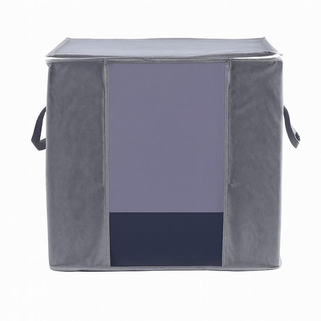 90L Wardrobe Clothes Storage Bag Large Foldable Organiser Box with Zip & Handles