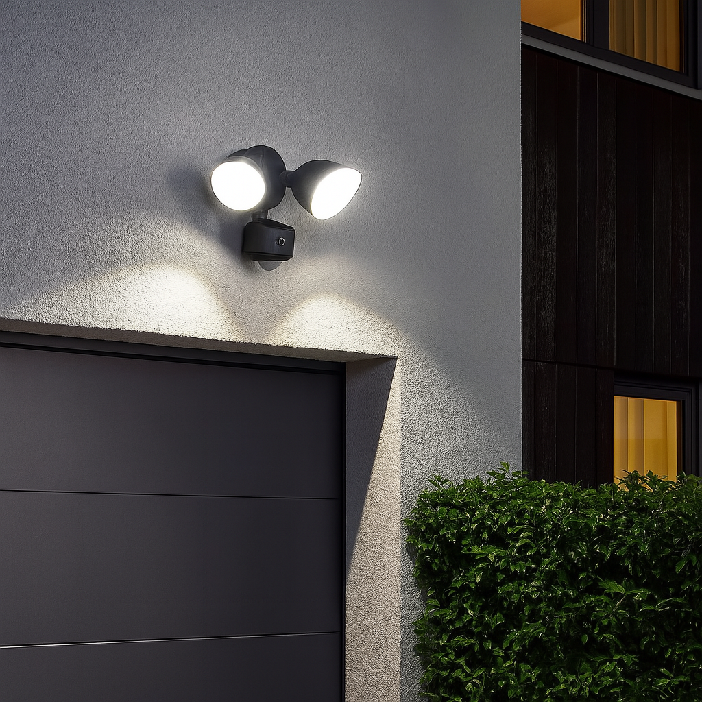 19W LED Floodlight WIFI Security Light Camera FHD PIR Sensor 1200 Lumens 1080P